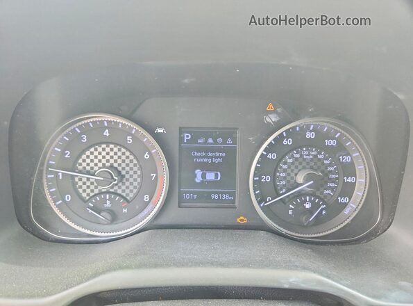 5NPD84LF7KH476589 2019 HYUNDAI ELANTRA White Սարքավորումների վահանակի տեսք