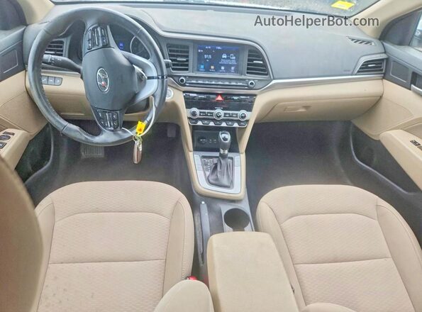 5NPD84LF7KH482084 2019 HYUNDAI ELANTRA White Առջևի վահանակի տեսք