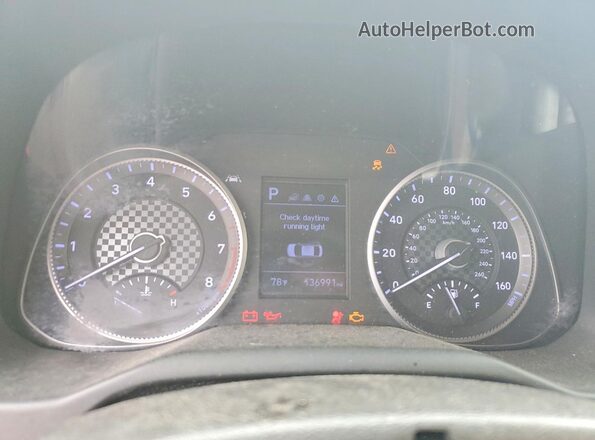 5NPD84LF7LH532726 2020 HYUNDAI ELANTRA Red Вид щитка приладів