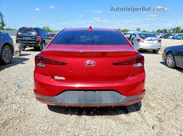 5NPD84LF7LH576242 2020 HYUNDAI ELANTRA Red Вид ззаду