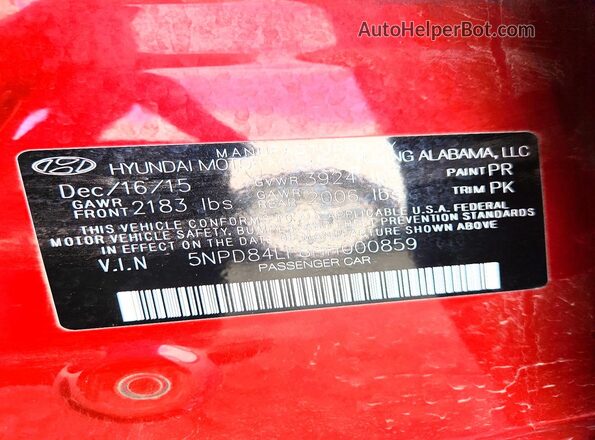 5NPD84LF8HH000859 2017 HYUNDAI ELANTRA Red Engine compartment view