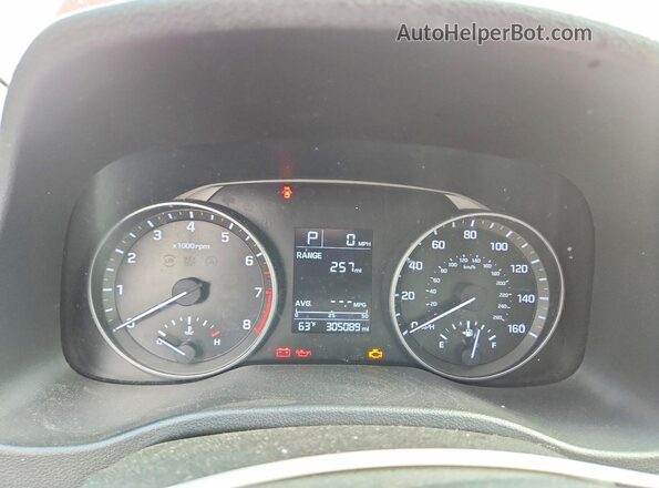 5NPD84LF8HH000859 2017 HYUNDAI ELANTRA Red Instrument cluster view