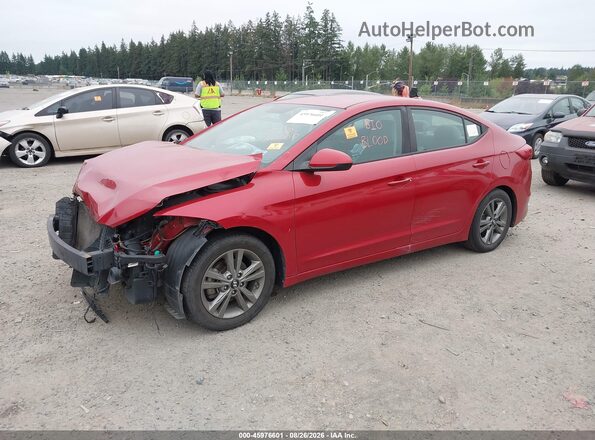 5NPD84LF8HH016172 2017 HYUNDAI ELANTRA Red Առջևի ձախ երեք քառորդ տեսարան