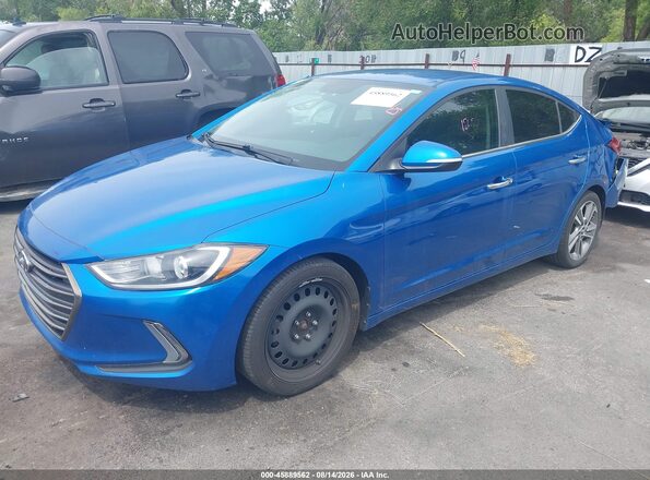 5NPD84LF8HH036079 2017 HYUNDAI ELANTRA Blue Առջևի ձախ երեք քառորդ տեսարան