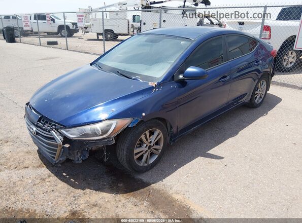 5NPD84LF8HH080485 2017 HYUNDAI ELANTRA Blue Առջևի ձախ երեք քառորդ տեսարան