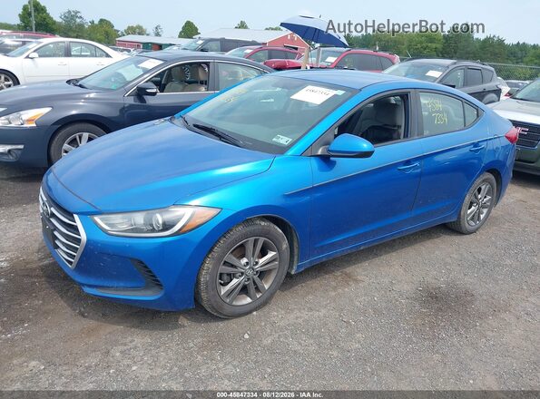 5NPD84LF8HH130849 2017 HYUNDAI ELANTRA Blue Передня ліва чверть