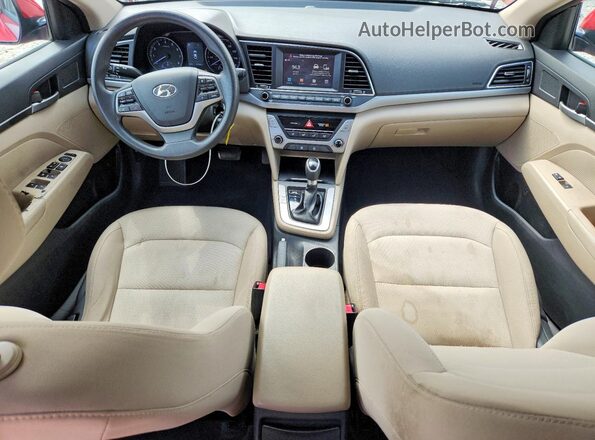 5NPD84LF8JH247479 2018 HYUNDAI ELANTRA Red წინა პანელის ხედი