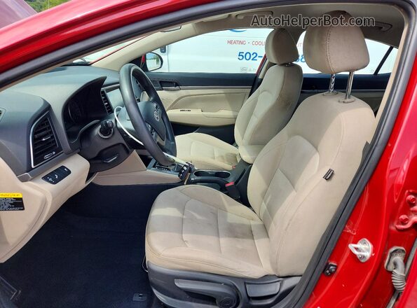 5NPD84LF8JH247479 2018 HYUNDAI ELANTRA Red წინა სალონის ხედი