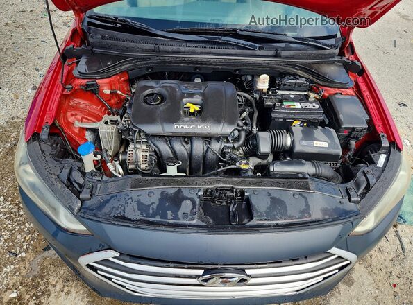 5NPD84LF8JH247479 2018 HYUNDAI ELANTRA Red უკანა სალონის ხედი