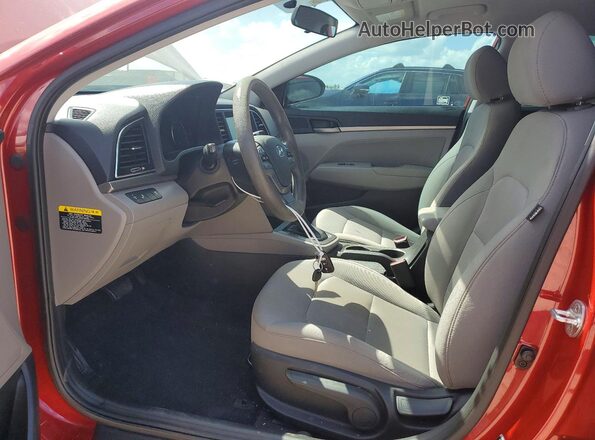 5NPD84LF8JH322472 2018 HYUNDAI ELANTRA Red წინა სალონის ხედი