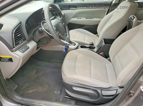 5NPD84LF8JH326246 2018 HYUNDAI ELANTRA Gray Widok wnętrza z przodu