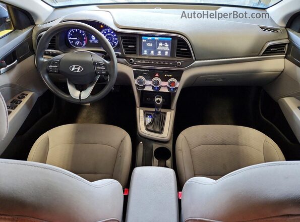 5NPD84LF8KH443844 2019 HYUNDAI ELANTRA Gray Dashboard view