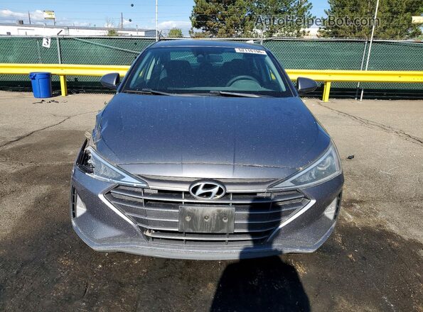 5NPD84LF8KH460045 2019 HYUNDAI ELANTRA Gray Вид спереду