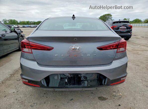 5NPD84LF8KH464192 2019 HYUNDAI ELANTRA Gray Rear view