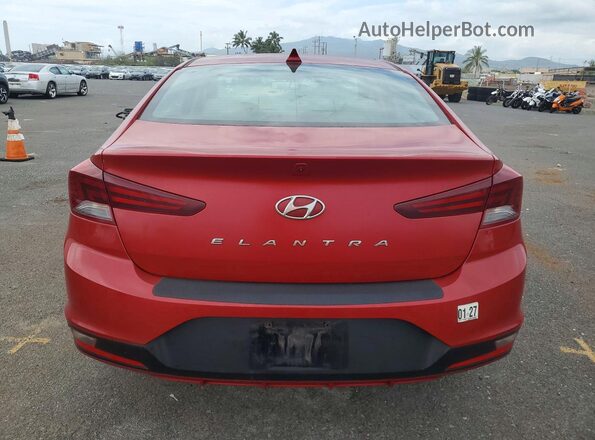 5NPD84LF8LH530032 2020 HYUNDAI ELANTRA Red Вид ззаду