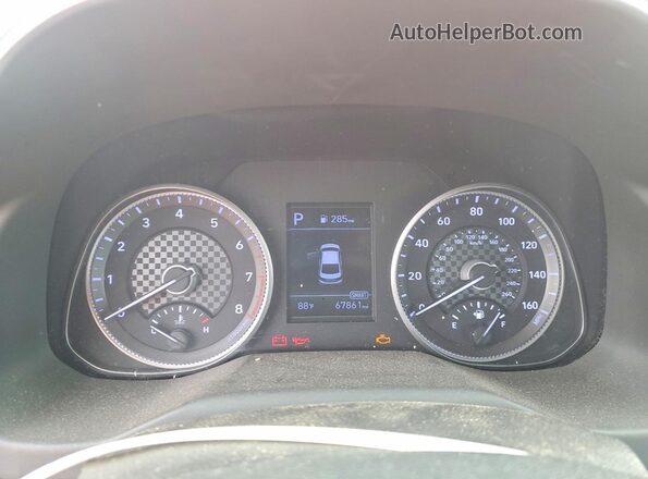 5NPD84LF8LH530032 2020 HYUNDAI ELANTRA Red Вид щитка приладів