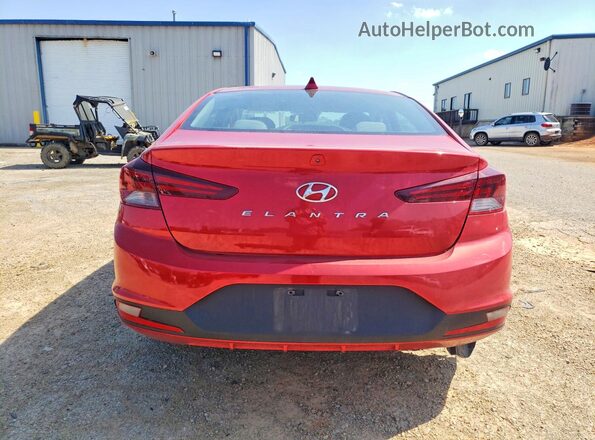 5NPD84LF8LH569851 2020 HYUNDAI ELANTRA Red Rear view