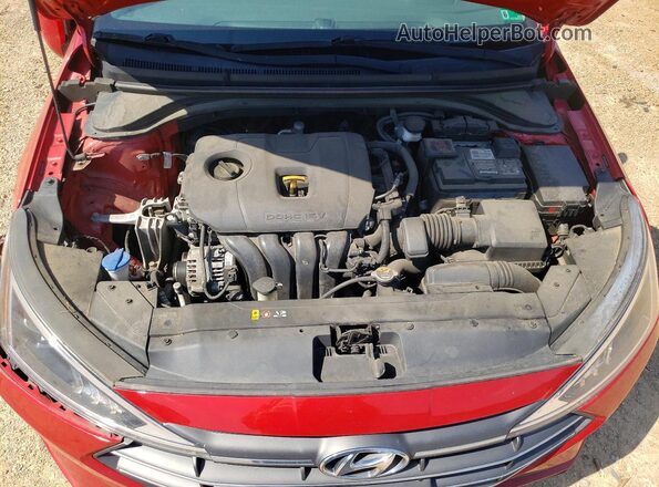 5NPD84LF8LH569851 2020 HYUNDAI ELANTRA Red Rear interior view