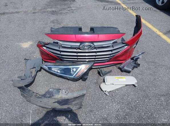 5NPD84LF8LH607028 2020 HYUNDAI ELANTRA Red Instrument cluster view