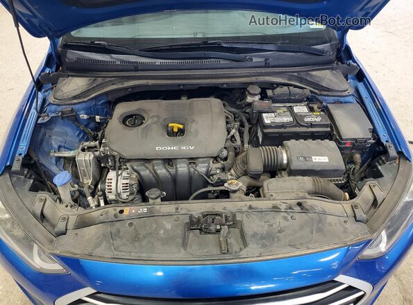 5NPD84LF9HH080236 2017 HYUNDAI ELANTRA Blue Rear interior view