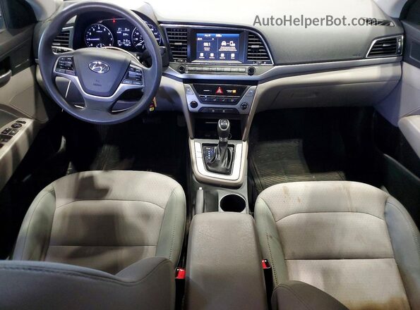 5NPD84LF9HH080236 2017 HYUNDAI ELANTRA Blue Dashboard view