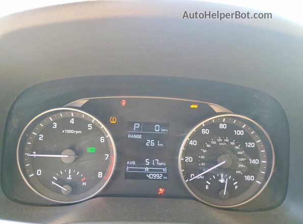 5NPD84LF9HH119018 2017 HYUNDAI ELANTRA Silver Вид щитка приладів