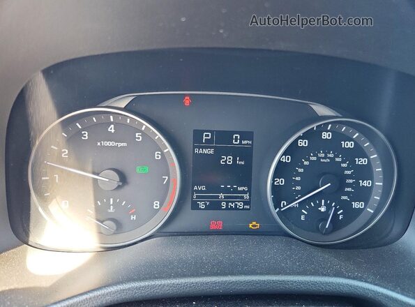 5NPD84LF9HH142038 2017 HYUNDAI ELANTRA Gray Vista del cuadro de instrumentos
