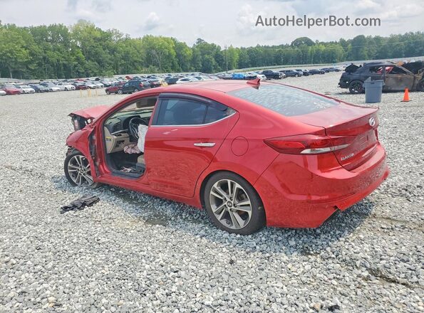 5NPD84LF9HH153279 2017 HYUNDAI ELANTRA Burgundy Rear left