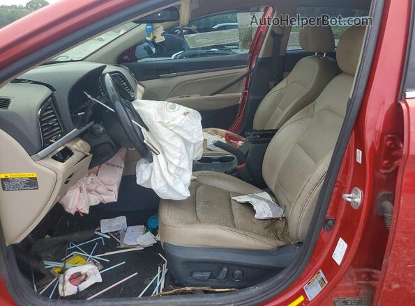 5NPD84LF9HH153279 2017 HYUNDAI ELANTRA Burgundy Front interior view