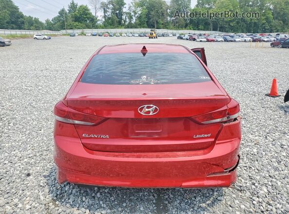 5NPD84LF9HH153279 2017 HYUNDAI ELANTRA Burgundy Rear view
