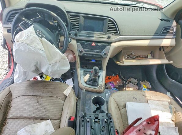 5NPD84LF9HH153279 2017 HYUNDAI ELANTRA Burgundy Dashboard view