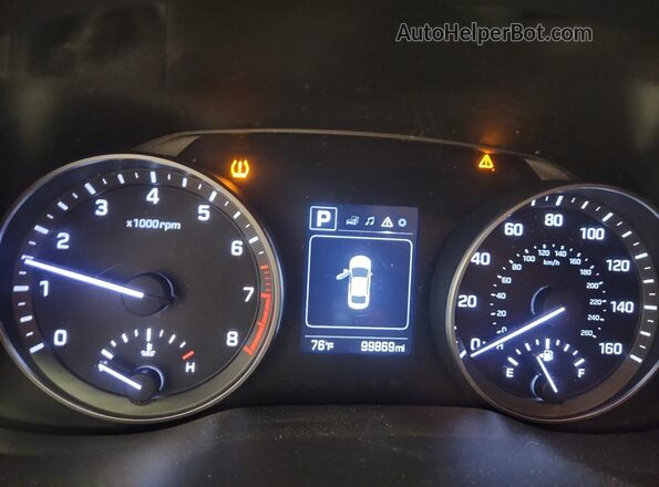 5NPD84LF9JH227578 2018 HYUNDAI ELANTRA Silver ხელსაწყოთა პანელის ხედი