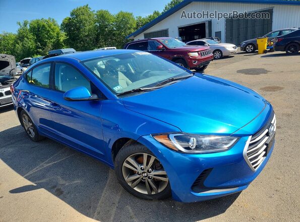 5NPD84LF9JH234580 2018 HYUNDAI ELANTRA Blue Front right