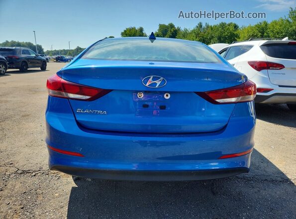 5NPD84LF9JH234580 2018 HYUNDAI ELANTRA Blue Rear view