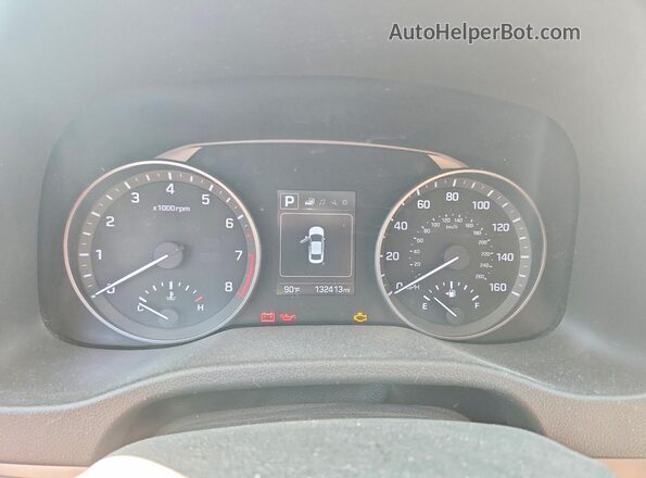 5NPD84LF9JH234580 2018 HYUNDAI ELANTRA Blue Instrument cluster view