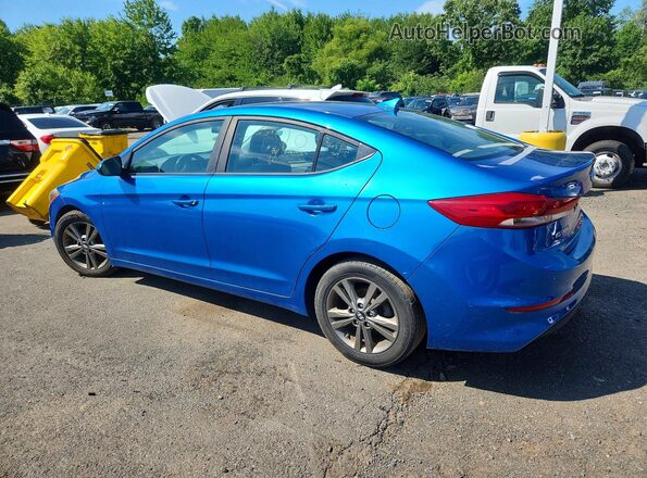5NPD84LF9JH234580 2018 HYUNDAI ELANTRA Blue Rear left