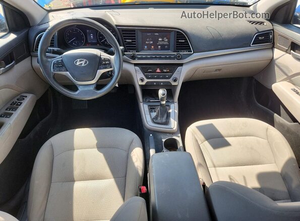 5NPD84LF9JH234580 2018 HYUNDAI ELANTRA Blue Dashboard view
