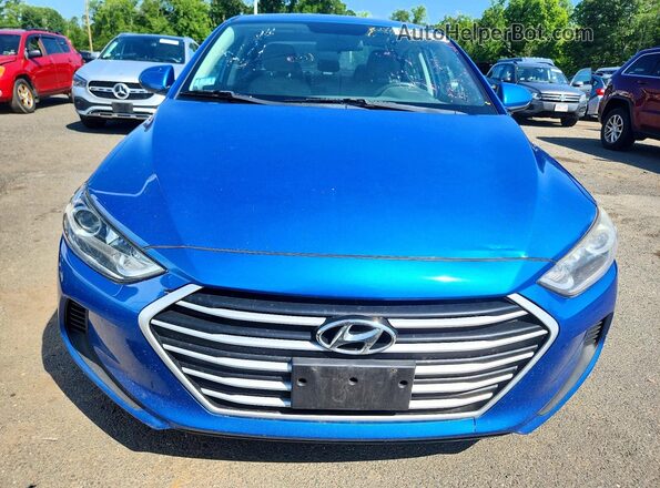 5NPD84LF9JH234580 2018 HYUNDAI ELANTRA Blue Front view