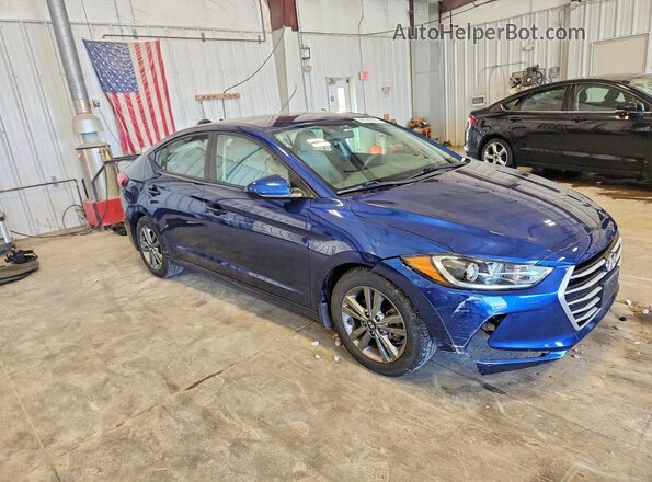 5NPD84LF9JH238290 2018 HYUNDAI ELANTRA Blue Передня права чверть