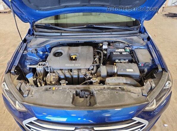 5NPD84LF9JH238290 2018 HYUNDAI ELANTRA Blue Вид задньої частини салону