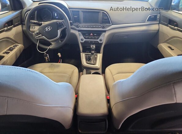 5NPD84LF9JH238290 2018 HYUNDAI ELANTRA Blue Вид панелі приладів