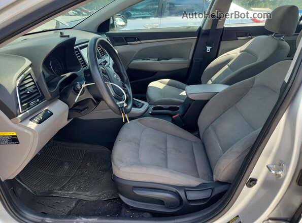 5NPD84LF9JH244154 2018 HYUNDAI ELANTRA Silver წინა სალონის ხედი