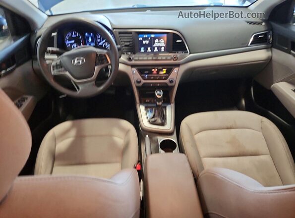 5NPD84LF9JH279650 2018 HYUNDAI ELANTRA Blue Առջևի վահանակի տեսք
