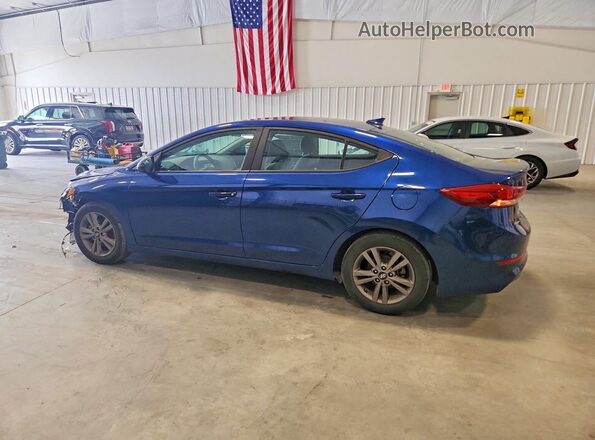 5NPD84LF9JH279650 2018 HYUNDAI ELANTRA Blue Հետևի ձախ