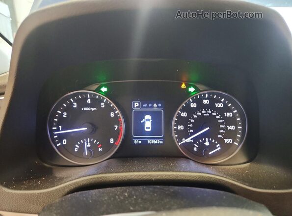 5NPD84LF9JH279650 2018 HYUNDAI ELANTRA Blue Սարքավորումների վահանակի տեսք