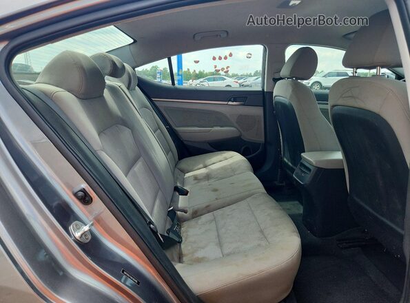5NPD84LF9JH300495 2018 HYUNDAI ELANTRA Gray უკანა სავარძლების ხედი