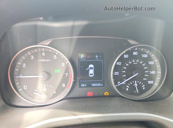 5NPD84LF9JH300495 2018 HYUNDAI ELANTRA Gray ხელსაწყოთა პანელის ხედი