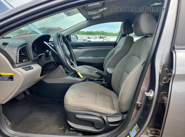 5NPD84LF9JH300495 2018 HYUNDAI ELANTRA Gray წინა სალონის ხედი