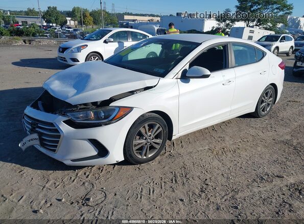 5NPD84LF9JH325235 2018 HYUNDAI ELANTRA White წინა მარცხენა ხედი სამი მეოთხედიდან
