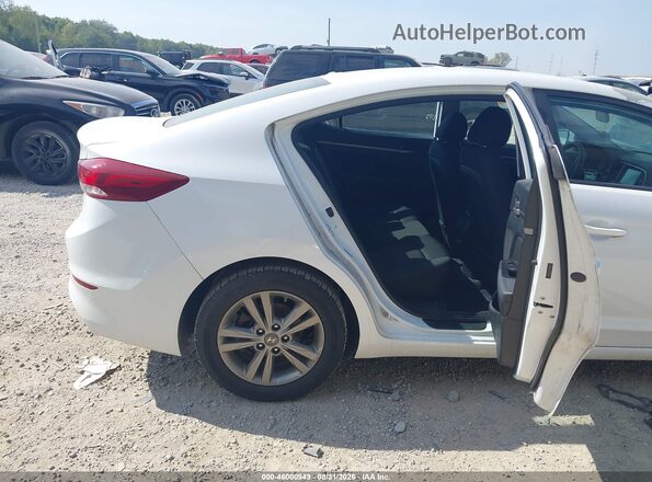 5NPD84LF9JH342861 2018 HYUNDAI ELANTRA White VIN კოდის სტიკერის ხედი